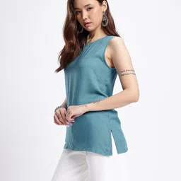 Anouk Rustic Striped Kurti image 3