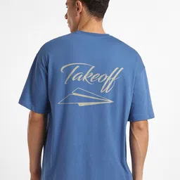 NOBERO Men Printed Drop-Shoulder Sleeves T-shirt-image-93