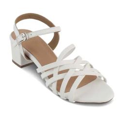 Tresmode Women's White Ankle Strap Sandals-image-1