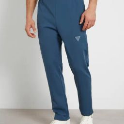 Guess Blue Regular Fit Solid Trackpants-image-14