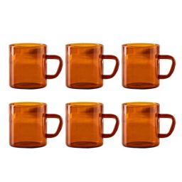 Borosil Brown Glass Tea Cup - Set of 6 (190 ml)-41