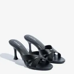 LUNA BLU by Westside Black Stiletto Sandals-image-93