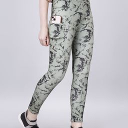 POOJARAN SAREE Women Printed High Rise Tights-image-84