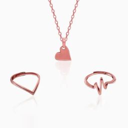 GIVA 925 Sterling Silver Rose Gold Set for Women-picture-15