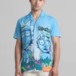 Jack & Jones Blue Glow Regular Fit Printed Shirt-image-59