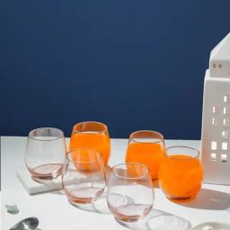 Luminarc Maine Salmon Pink Old Fashioned Whiskey Glass - Set of 6 (320 ml)-image-84