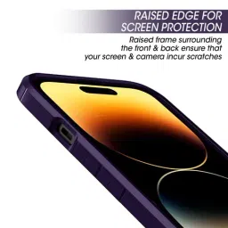 GRIPP Defender Clear Protection Transparent Back Case for Apple iPhone 14 Pro Max - Purple image 4