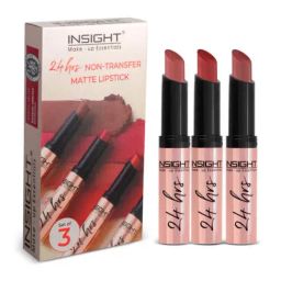 Insight Cosmetics 24 Hrs Non Transfer Matte Lipstick - Set of 3-image-66