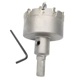 uptodatetools Hole Saw Cutter Drill Bit Kit Set Masonry Type Round 50 mm Diameter Chrome Finish-20