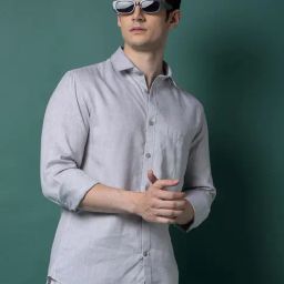 Crimsoune Club Grey Slim Fit Shirt-image-39