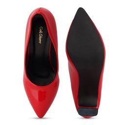 Get Glamr Block Pumps with Bows image 5