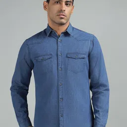 Richlook Men Spread Collar Solid Full Sleeves Shirt-image-82