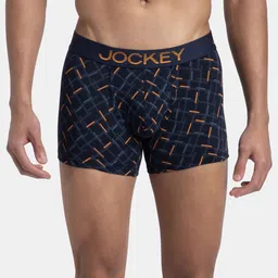 Jockey Printed Super Combed Cotton Mid-Rise Trunk FP23-0105-NAG02-34