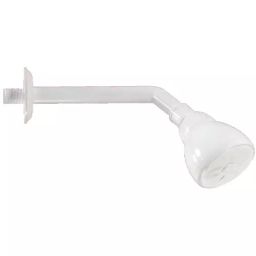 SUPREME 15 mm Round Plastic Milky White Wall Mount N-Shower TAPNSHMW01-13