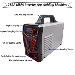 Hillgrove HGCM300M1 252 Amp MMA Inverter Arc Welding Machine  Combo, HGCM566 image 2