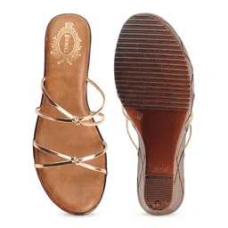 Denill Textured Open Toe Wedges image 5