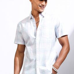 LOCOMOTIVE Premium Men Checked Casual Regular Fit Shirt-image-61