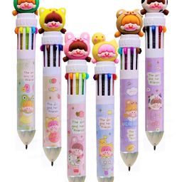 FunBlast Cartoon Themed 10 In 1 Ball Pen Set Pack of 6 Pens - Multicolor-picture-18