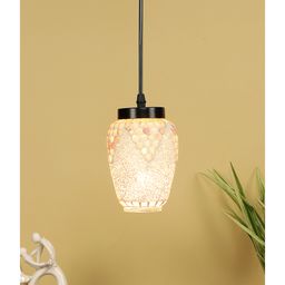 Devansh Multicolor Mosaic Glass Hanging Lamp-image-40