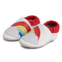 Elves the Shoemakers Rainbow Patch Embroidered Booties - White-image-47