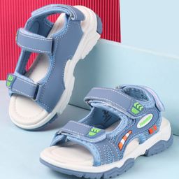 Cute Walk by Babyhug Velcro Closure Sandals With Applique - Blue-image-109