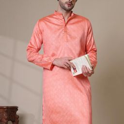 ADHIRAJAN Men Cotton Silk Kurtas-image-78