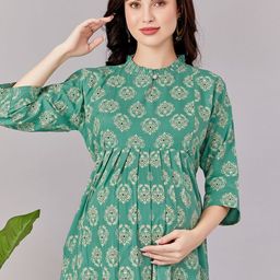 LOVELY MOM'S Ethnic Motifs Print Fit & Flare Dress-image-21