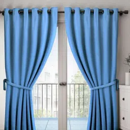 Bianca Blackout Blue Door Curtains-26