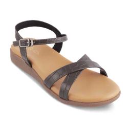 Tresmode Women's Grey Ankle Strap Sandals-image-82
