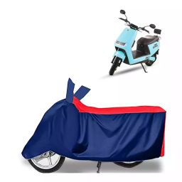 Auto Pearl Polyester Two Wheeler Cover for Hero Electric Electric Scooter (Red Blue)-image-96