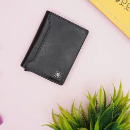 Carlton London Black Leather Small Wallet Card Holder for Men-image-37