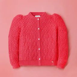 Cherry Crumble By Nitt Hyman Girls Pink Self Design Sweater-image-46