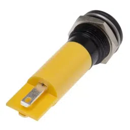 RS PRO Yellow Panel Mount Indicator, Mounting Hole Size 12 mm, Termination Type Solder Tab, IP Rating IP67, Model No 208633 image 2