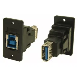 RS PRO Straight Panel Mount USB Connector 2 Port Type B to A, 2188303-image-57