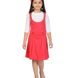 Aarika Kids White & Pink Solid Dress-image-78
