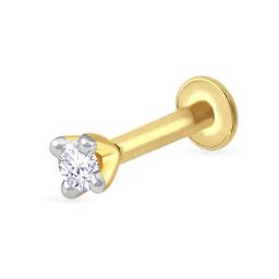 Malabar Gold and Diamonds 18k Gold & Diamond Mine Nosepin for Women-picture-3