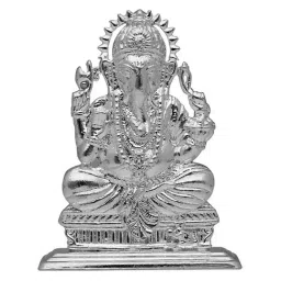 Sri Jagdamba Pearls 0.8 Silver Lord Ganesha Divine Idol-image-43