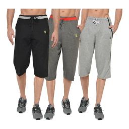 Vimal Jonney Multicolor Regular Fit Capris - Pack of 3-picture-43