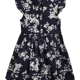 Cherry Crumble By Nitt Hyman Kids Navy Printed Dress-image-92