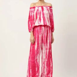 maaesa Pink Tie & Dye Top Pant Set-image-3