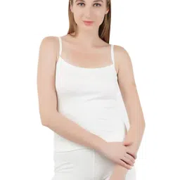 Bodycare White Cotton Thermal Cami Top-picture-48