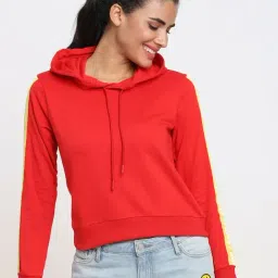 Bewakoof Red Cotton Regular Fit Hoodie-21