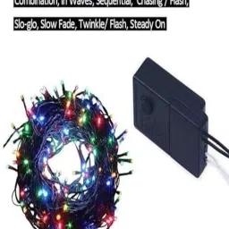 SPARK WORLD Multicolor Plastic 74 LEDs Connectable Color Changing Bulb Rice Lights - Set of 3 image 2