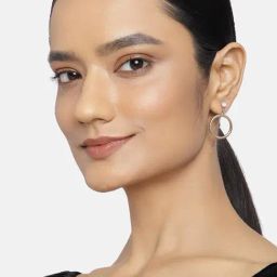 Estele Rose Gold-Plated Stud Earrings for Girls/Womens-23