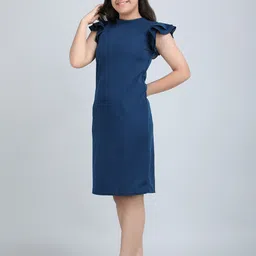 PaheliRani Flared Sleeve Formal Fit & Flare Dress-40