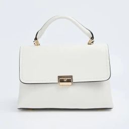 Ginger by Lifestyle White Solid Handbag-45