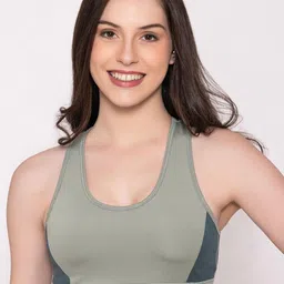 Bonjour Full Coverage Lightly Padded Cotton Workout Bra With Moisture Wicking-38