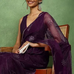 Sangria Embellished Beads and Stones Heavy Work Saree-image-70
