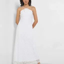 Honey by Pantaloons Antique White Lace Pattern Casual Dress-image-58