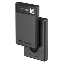 Portronics Luxcell MagClick 10k 10000 mAh 15W Magnetic Wireless Fast charging Power Bank (Black)-image-90